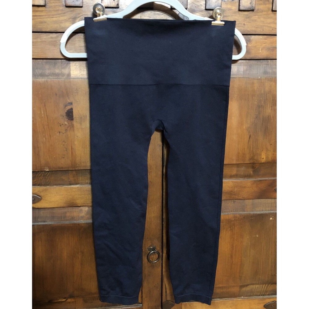 NWT Spanx Port Navy Cropped Look At Me Now Leggings Stretch Women’s 1X